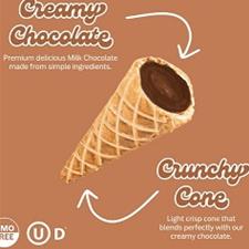 Muddy Bites Waffle Cone Snacks Milk Choc 24/.97 oz