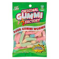 Original Gummi Sour Worms 48/